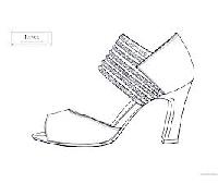 女鞋写生 手绘线稿_02 (非软件绘制)