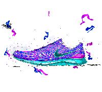 Colourful sports shoe