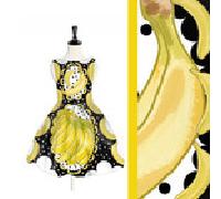 香蕉印花连衣裙